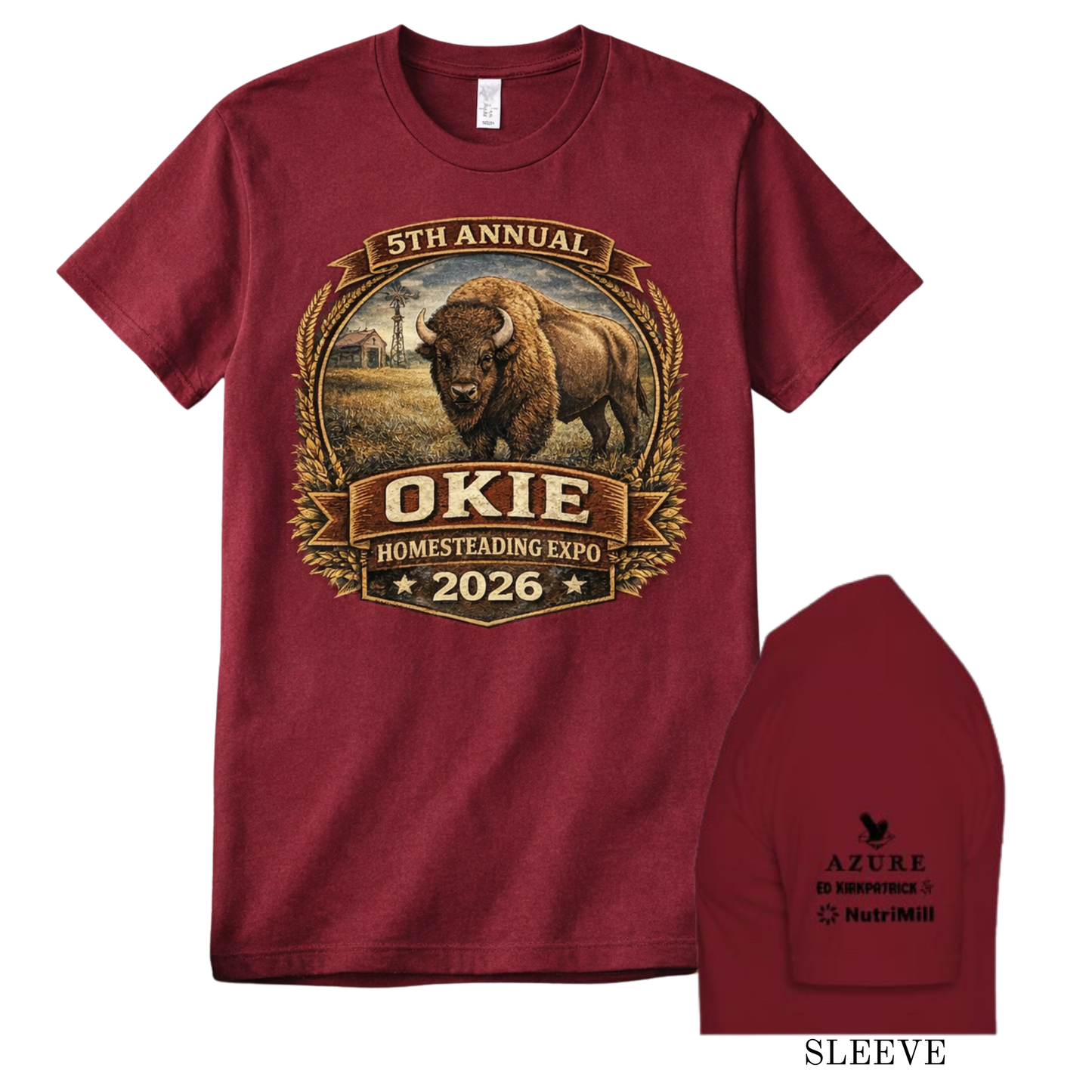 Okie Homesteading Expo 2026 T-Shirt (Maroon)